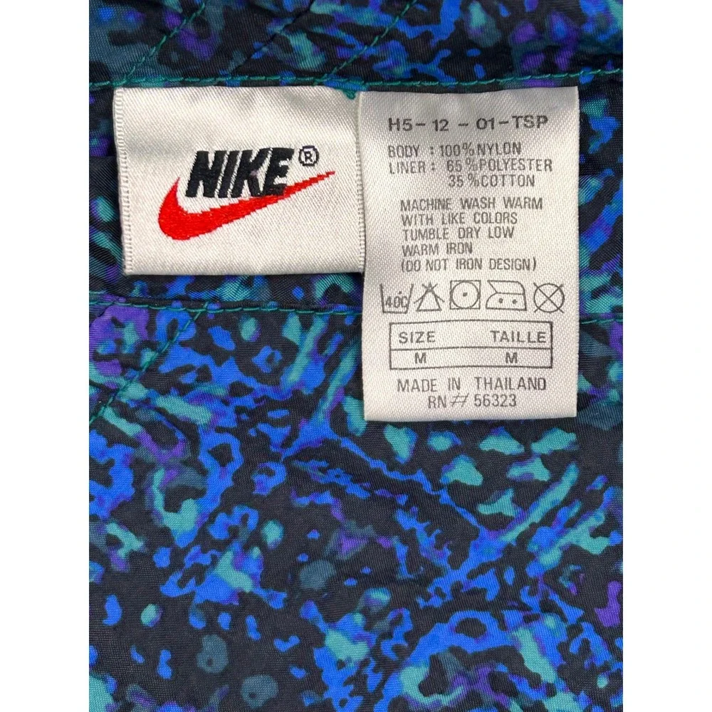 Vintage Nike Reversible Windbreaker Mens Medium 1/2 Zip Geometric Anorak Jacket